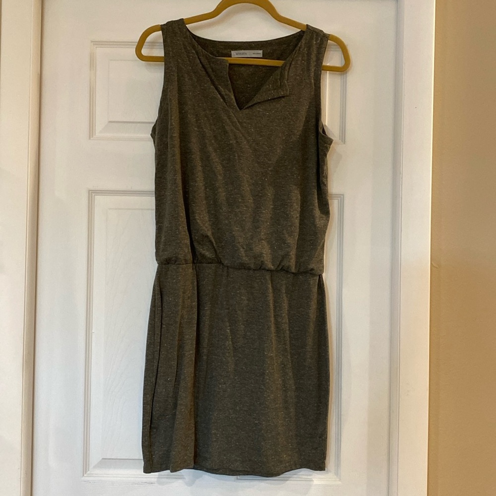 Athleta Sz S Heathered Olive Casual Dress/Loosefit